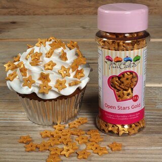 FunCakes Open Stars Gold 50g