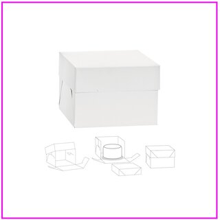 Tortenbox aus lebensmittelechter pappe, mit Deckel.36x36x26
