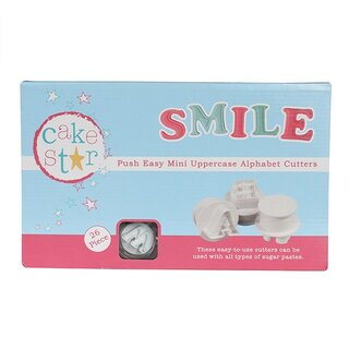 Cake Star Push Easy Mini Cutters - Uppercase - Alphabet Set 26 Piece