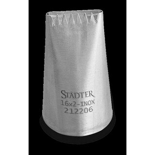 Stadter  Fine Line Star ribbon nozzle / Basketweave nozzle 16 mm large