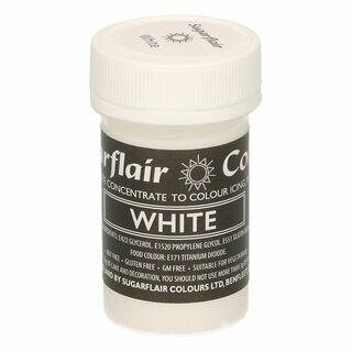 Sugarflair Paste Colour Pastel WHITE 25g