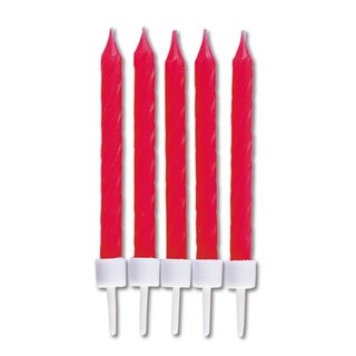 Birthday ca. 7,5 cm red with holder