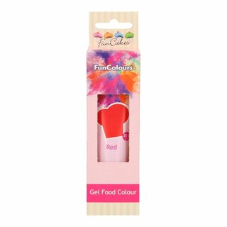 FunCakes Edible FunColours Gel - Red 30g