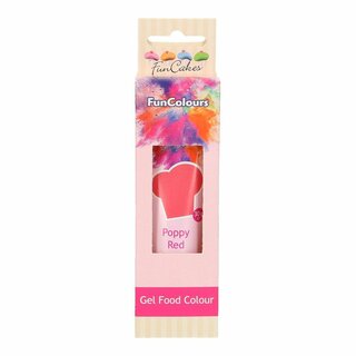 FunCakes Edible FunColours Gel - Poppy Red 30g