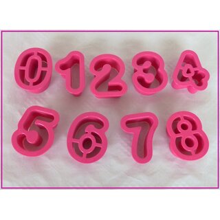 Kit 9 keksausstecher nummern dim. 5,2 x h 2,2 cm