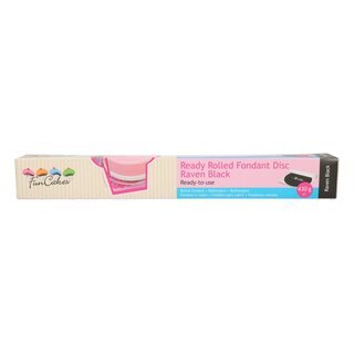 FunCakes Ausgerollte Rollfondant Disc -Raven Black-