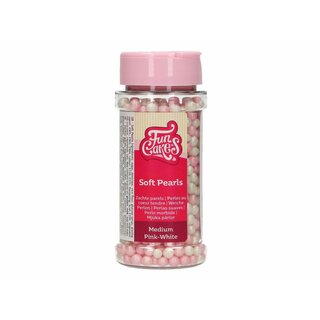 FunCakes Soft Pearls -Pink/White- 60g