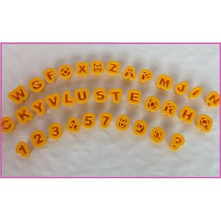 36 keksausstecher Alphabet & Nummerns dim. 2 x h 1,6 cm