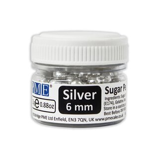 PME Sugar Pearls Silver 6mm 25g