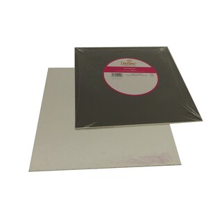 TORTENPLATTE SCHWARZ/SILBER32X32CM