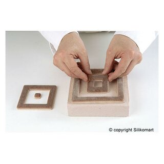 INSERT DECOR SQUARE - SILICONE MOULD FROM 40X40 TO 260X260 MM White