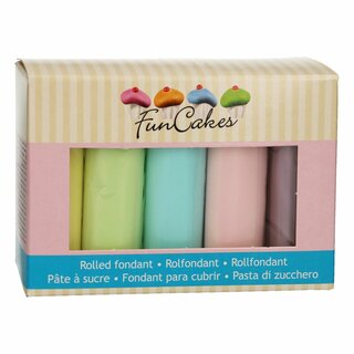 FunCakes Rolled Fondant Multipack Pastel Colours 5x100g