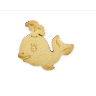 Stadter  Cookie cutter with stamp and ejector Whale 5,5 cm