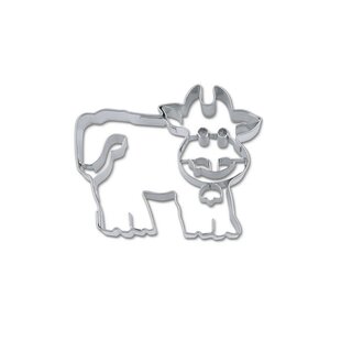 Stadter  Cookie cutter with stamp Cow 7 cm
