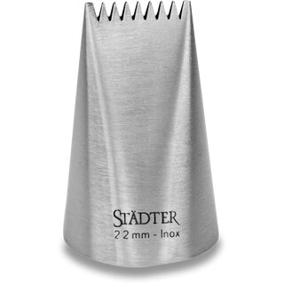 Stadter  Fine Line Star ribbon nozzle / Basketweave nozzle 22 mm large