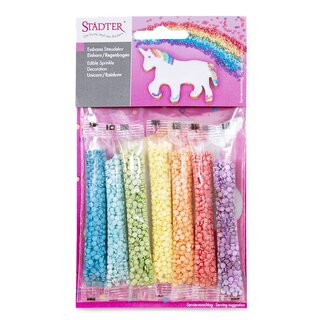 Stadter  Edible sprinkle decoration Unicorn / Rainbow 7 Sticks