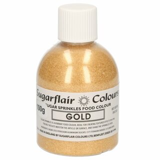 Sugarflair Sugar Sprinkles -Gold- 100g