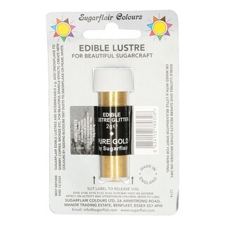 Sugarflair Edible Lustre Glitter Pure Gold 2g