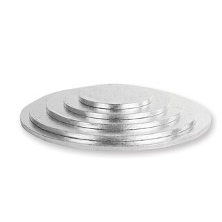 20 (508mm) Cake Board Round Silver Fern