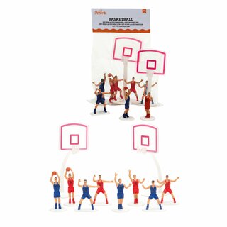 SET FR DEKORATION BASKETBALL 10 PCS - 8 SPIELER UND 2 KRBE
