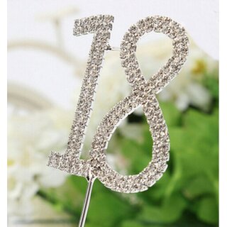 Cake Topper 18 mit Strass steine