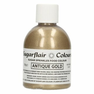 Sugarflair Zucker Streusel - Antik Gold - 100 g