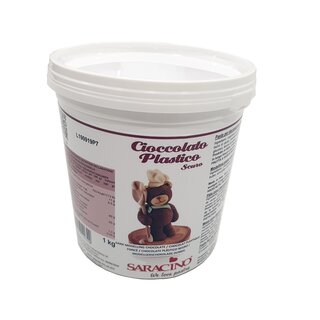 Saracino dunkle Modellierschokolade 1 kg Eimer