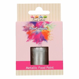 FunCakes FunColours Metallic Food Paint Dark Silver 30ml