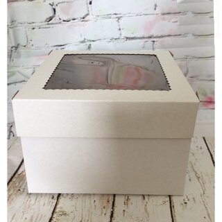 Tortenkarton Geschenkbox mit Sichtfenster- 30,5 x 30,5 x 20,3 cm