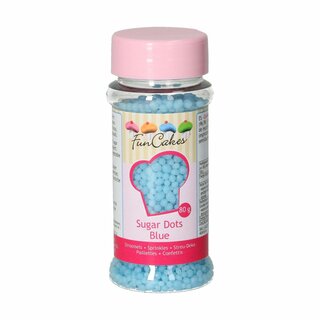 FunCakes Sugar Dots -Blue- 80g