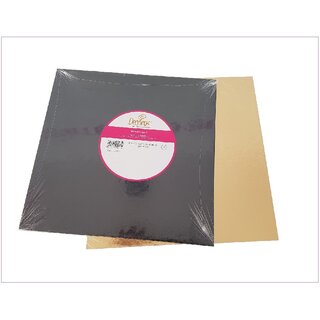 TORTENPLATTE GOLD/SCHWARZ 40X40CM