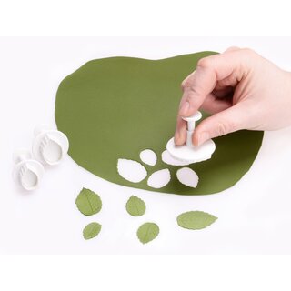 Cake-Masters Ausstecher + Stempel Rose 3er