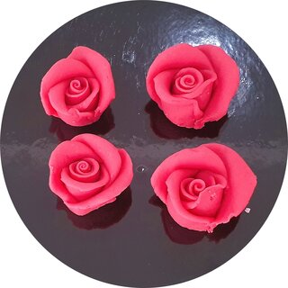 Cake-Masters Marzipan-Rosen mittel rot 4 Stück