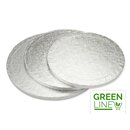 Cake-Masters Cakeboard rund 25cm silber einzeln in Folie