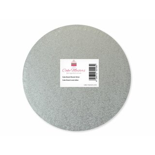 Cake-Masters Cakeboard rund 33cm silber einzeln in Folie