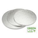 Cake-Masters Cakeboard rund 38cm silber einzeln in Folie