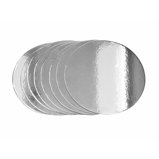 Cake-Masters Silver Plate 20cm silber glnzend 8 Stck