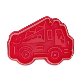 Stadter  Cookie cutter with stamp and ejector Fire engine 6,5 cm