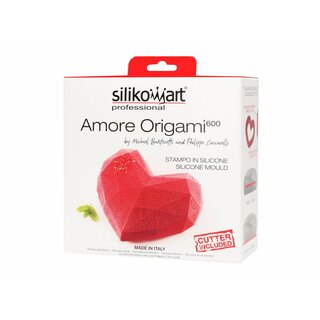 Silikomart Mould Amore Origami geometrisches Herz groß