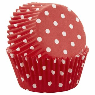 Wilton Baking cups Dots Red pk/75