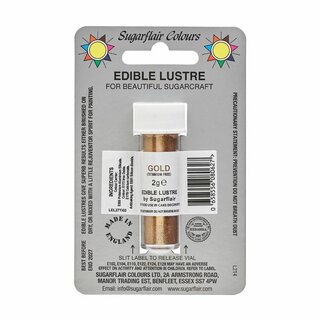 Sugarflair Edible Lustre Gold - E171 Free 2g