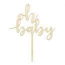 Cake Topper OH BABY - Holz