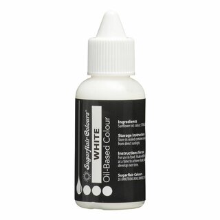 Sugarflair Farbe auf ölbasis - Weiß 30 ml