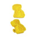 Stadter  Cookie cutter with stamp and ejector Dog 7 cm