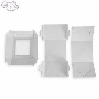 Tortenkarton Geschenkbox Rosa mit Sichtfenster- 30,5 x 30,5 x 30,5 cm