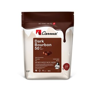 Carma - Couverturen - Dark Bourbon 50% - Tropfen - 1.5kg Beutel