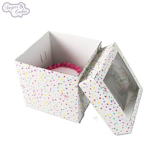 Tortenkarton Cake Box Party 30,5 x 30,5 x 30,5 cm Konfetti