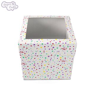 Tortenkarton Cake Box Party 30,5 x 30,5 x 30,5 cm Konfetti