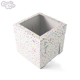 Tortenkarton Cake Box Party 30,5 x 30,5 x 30,5 cm Konfetti
