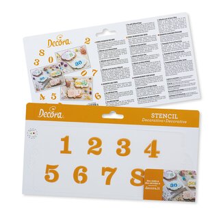 Decora Zahlen Schablone10X25CM